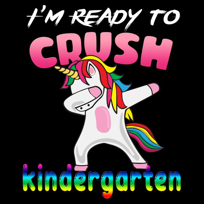 I'm Ready To Crush Kindergarten Cute Unicorn Dab Crop Top