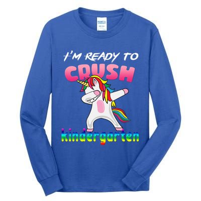 I'm Ready To Crush Kindergarten Cute Unicorn Dab Tall Long Sleeve T-Shirt