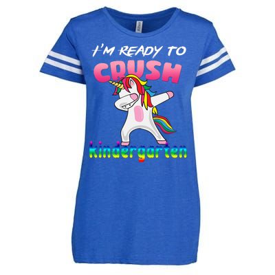 I'm Ready To Crush Kindergarten Cute Unicorn Dab Enza Ladies Jersey Football T-Shirt