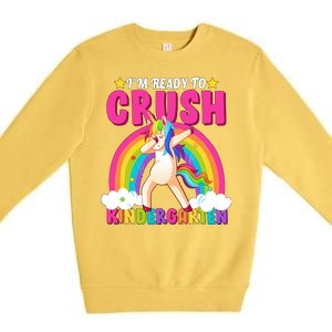 I'm Ready To Crush Kindergarten Unicorn Rainbow Premium Crewneck Sweatshirt