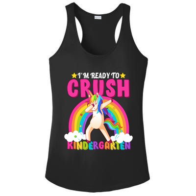 I'm Ready To Crush Kindergarten Unicorn Rainbow Ladies PosiCharge Competitor Racerback Tank