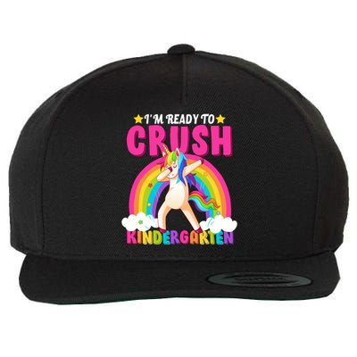 I'm Ready To Crush Kindergarten Unicorn Rainbow Wool Snapback Cap