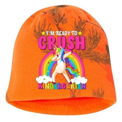 I'm Ready To Crush Kindergarten Unicorn Rainbow Kati - Camo Knit Beanie