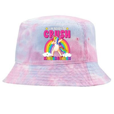 I'm Ready To Crush Kindergarten Unicorn Rainbow Tie-Dyed Bucket Hat