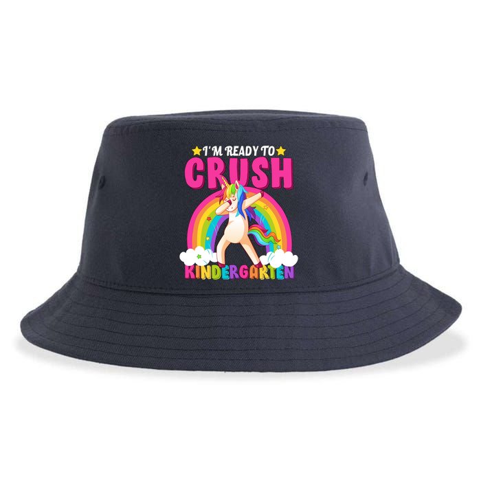 I'm Ready To Crush Kindergarten Unicorn Rainbow Sustainable Bucket Hat