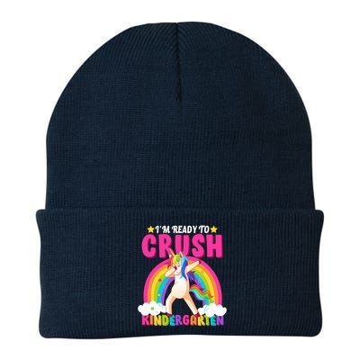 I'm Ready To Crush Kindergarten Unicorn Rainbow Knit Cap Winter Beanie