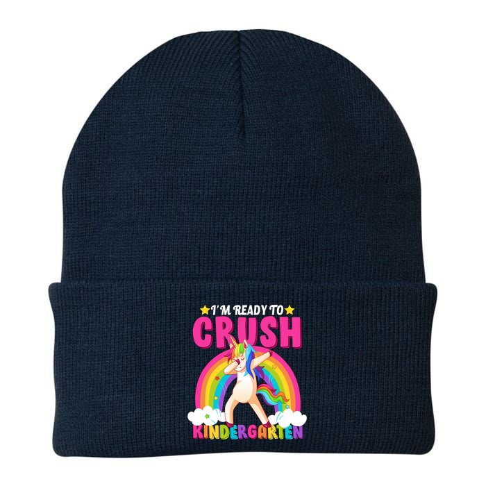 I'm Ready To Crush Kindergarten Unicorn Rainbow Knit Cap Winter Beanie