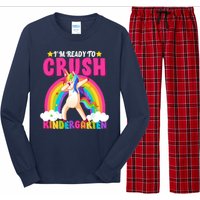 I'm Ready To Crush Kindergarten Unicorn Rainbow Long Sleeve Pajama Set