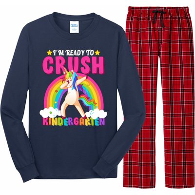 I'm Ready To Crush Kindergarten Unicorn Rainbow Long Sleeve Pajama Set