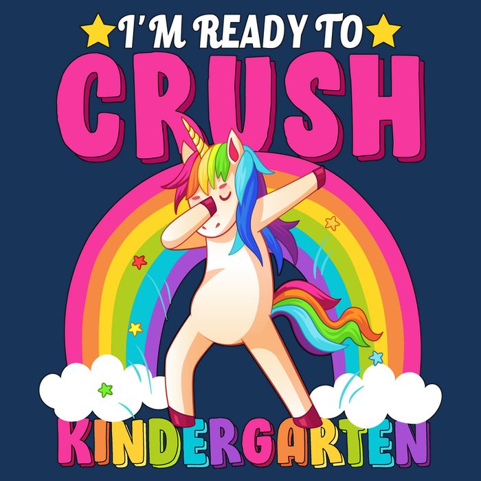 I'm Ready To Crush Kindergarten Unicorn Rainbow Flatbill Hat
