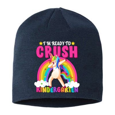 I'm Ready To Crush Kindergarten Unicorn Rainbow Sustainable Beanie