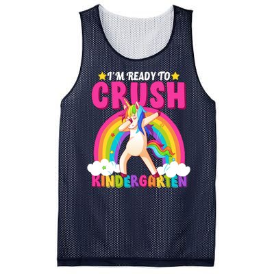 I'm Ready To Crush Kindergarten Unicorn Rainbow Mesh Reversible Basketball Jersey Tank