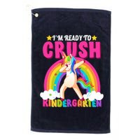 I'm Ready To Crush Kindergarten Unicorn Rainbow Platinum Collection Golf Towel