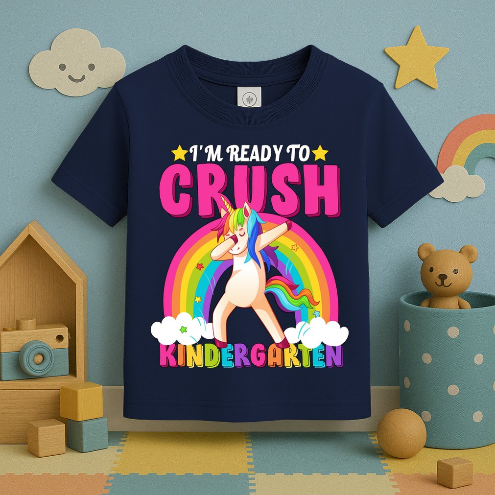 I'm Ready To Crush Kindergarten Unicorn Rainbow Toddler T-Shirt