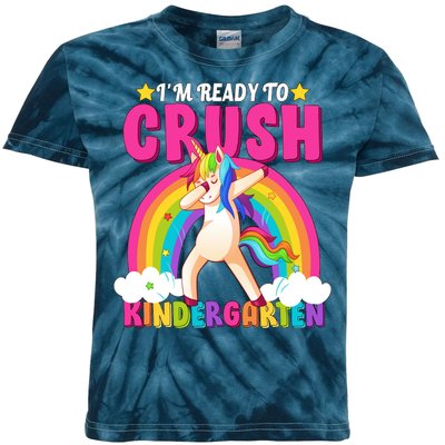 I'm Ready To Crush Kindergarten Unicorn Rainbow Kids Tie-Dye T-Shirt