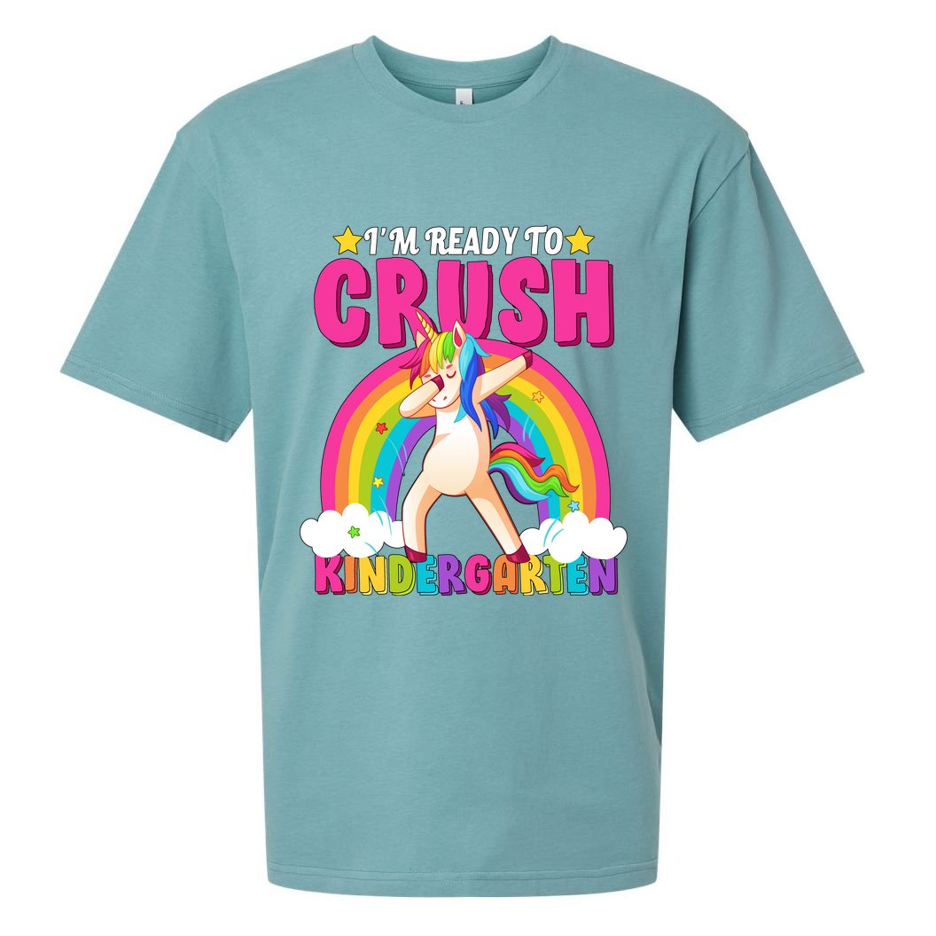 I'm Ready To Crush Kindergarten Unicorn Rainbow Sueded Cloud Jersey T-Shirt