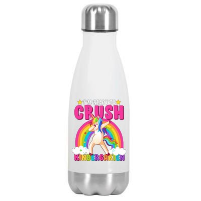 I'm Ready To Crush Kindergarten Unicorn Rainbow Stainless Steel Insulated Water Bottle