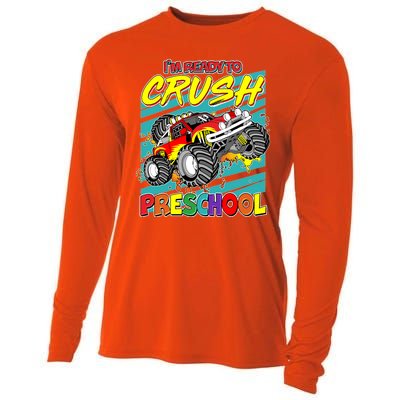 I'm Ready To Crush Preschool Monster Truck Madness Cooling Performance Long Sleeve Crew