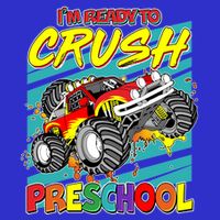 I'm Ready To Crush Preschool Monster Truck Madness 16 in Basic Backpack