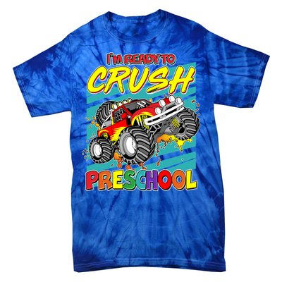 I'm Ready To Crush Preschool Monster Truck Madness Tie-Dye T-Shirt