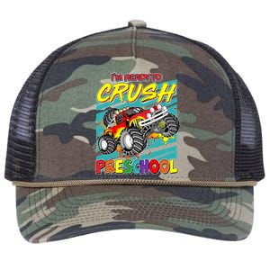 I'm Ready To Crush Preschool Monster Truck Madness Retro Rope Trucker Hat Cap