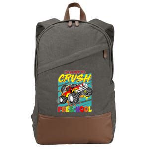 I'm Ready To Crush Preschool Monster Truck Madness Cotton Canvas Backpack