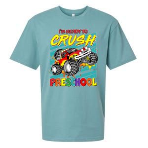 I'm Ready To Crush Preschool Monster Truck Madness Sueded Cloud Jersey T-Shirt