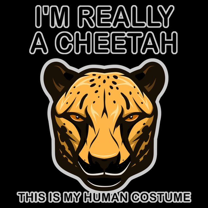 I'm Really A Cheetah Human Costume Visor