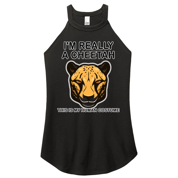 I'm Really A Cheetah Human Costume Women's Perfect Tri Rocker Tank
