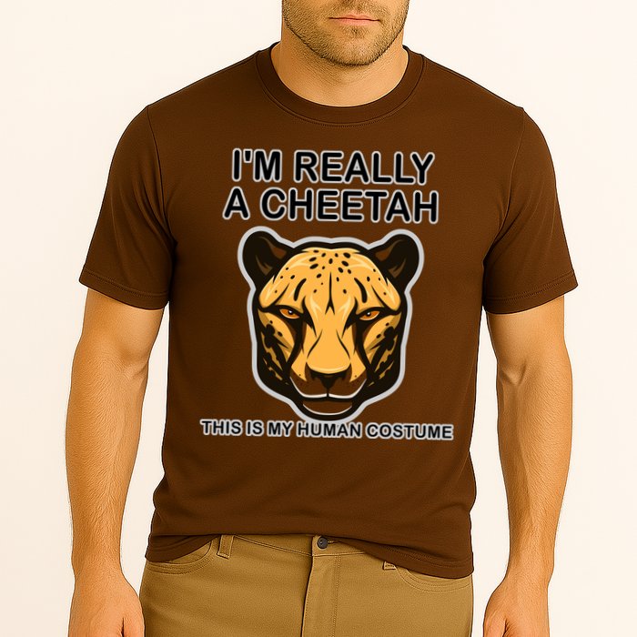 I'm Really A Cheetah Human Costume Cooling Performance Crew T-Shirt