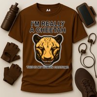 I'm Really A Cheetah Human Costume Cooling Performance Crew T-Shirt