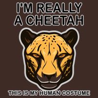 I'm Really A Cheetah Human Costume Short Acrylic Beanie