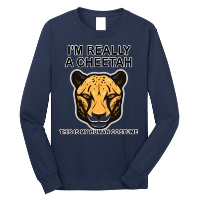 I'm Really A Cheetah Human Costume Long Sleeve Shirt