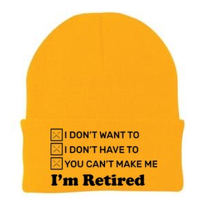 I'm Retired Knit Cap Winter Beanie