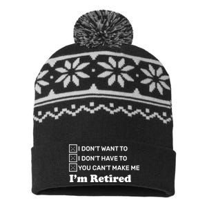 I'm Retired USA-Made Snowflake Beanie