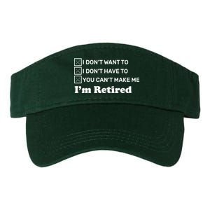 I'm Retired Valucap Bio-Washed Visor