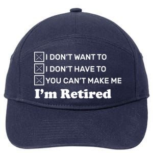 I'm Retired 7-Panel Snapback Hat