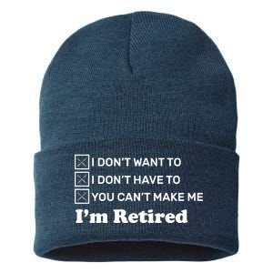 I'm Retired Sustainable Knit Beanie