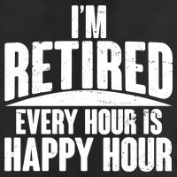 I'm Retired Every Hour is Happy Hour Crop Fleece Hoodie