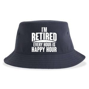 I'm Retired Every Hour is Happy Hour Sustainable Bucket Hat