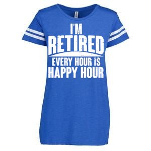 I'm Retired Every Hour is Happy Hour Enza Ladies Jersey Football T-Shirt