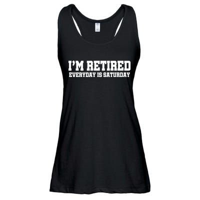 I'm Retired Everyday Is Saturday Ladies Essential Flowy Tank