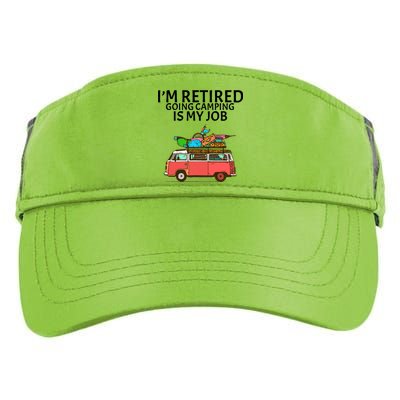 I'm Retired Going Camping Is My Job Adult Drive Performance Visor