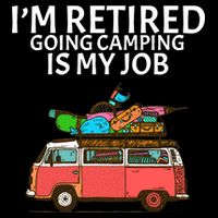 I'm Retired Going Camping Is My Job Cropped Pullover Crew