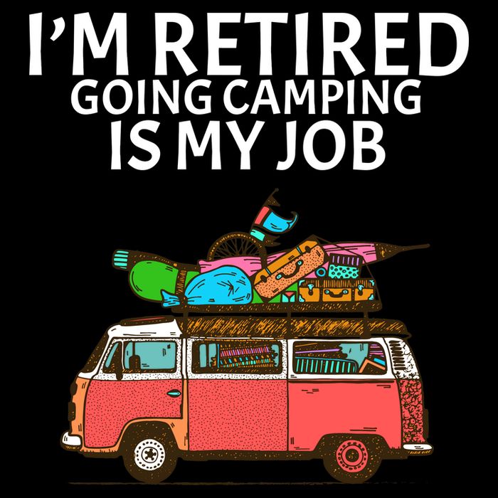 I'm Retired Going Camping Is My Job Cropped Pullover Crew