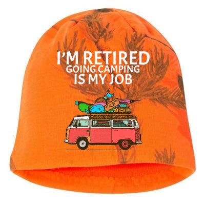 I'm Retired Going Camping Is My Job Kati - Camo Knit Beanie