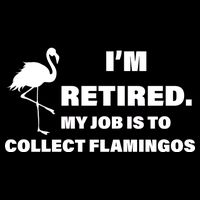 I'm Retired My Job Is To Collect Flamingos 7-Panel Snapback Hat