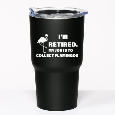 I'm Retired My Job Is To Collect Flamingos Tumbler