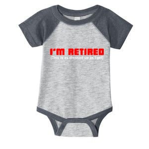 I'm Retired This Is As Dressed Infant Baby Jersey Bodysuit