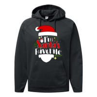 I'm Santa's Favorite Christmas Performance Fleece Hoodie